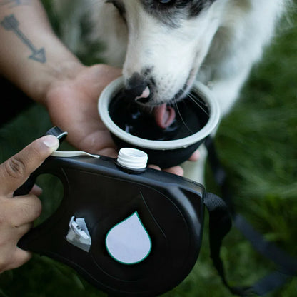 4-in-1 Dog Leash with Water Bottle & Waste Bag Holder