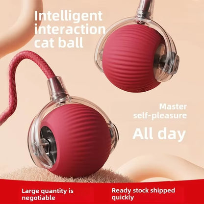 Interactive Rolling Tail Ball for Cats