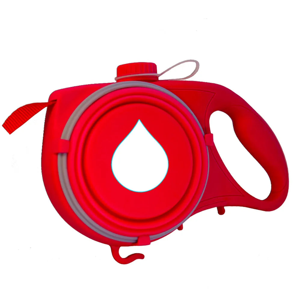 4-in-1 Dog Leash with Water Bottle & Waste Bag Holder