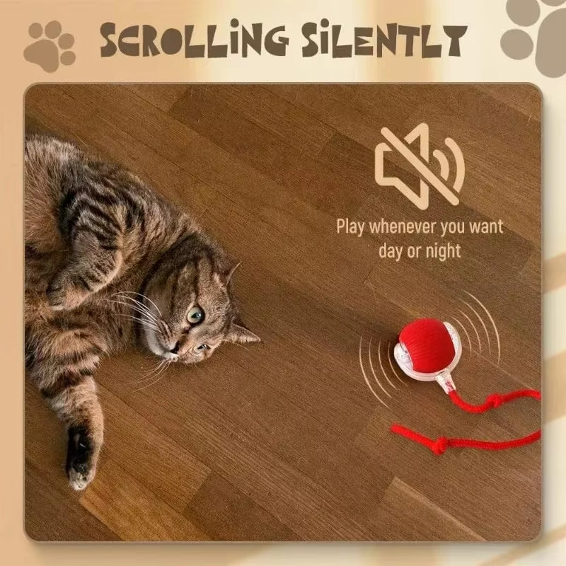Interactive Rolling Tail Ball for Cats