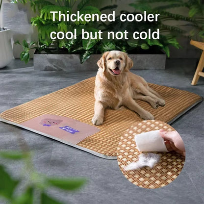 Pet Cool Mat for Spring and Summer - Breathable, Moisture-Proof, Universal Design for Dogs and Cats