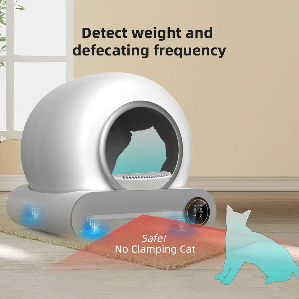 Smart Self-Cleaning Cat Litter Box with App Control