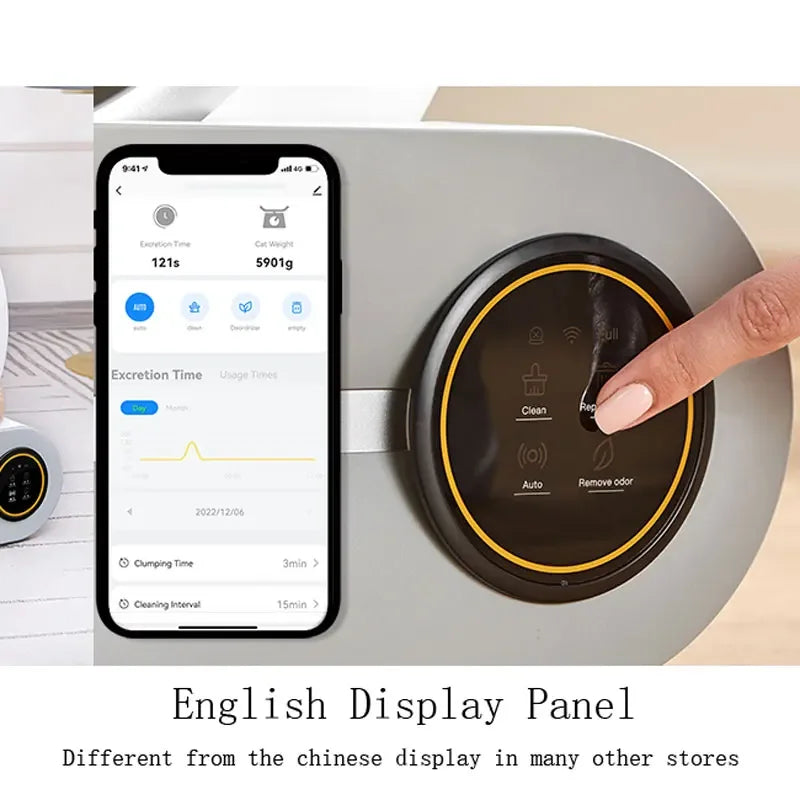 Smart Self-Cleaning Cat Litter Box with App Control