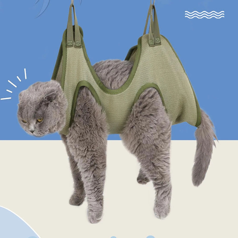 Cat Grooming Hammock for Nail Trimming & Bathing