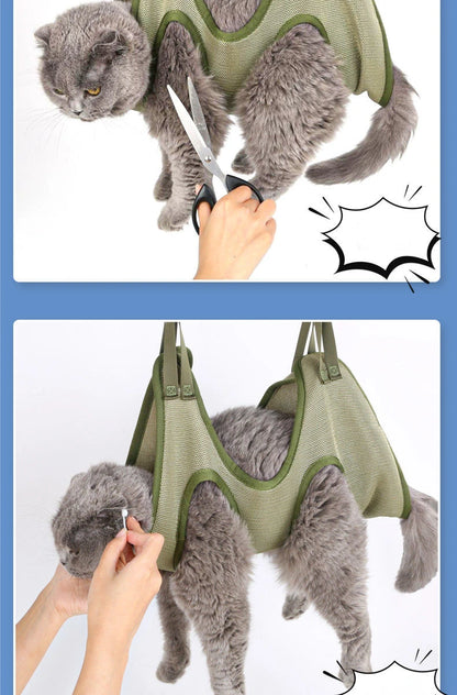 Cat Grooming Hammock for Nail Trimming & Bathing