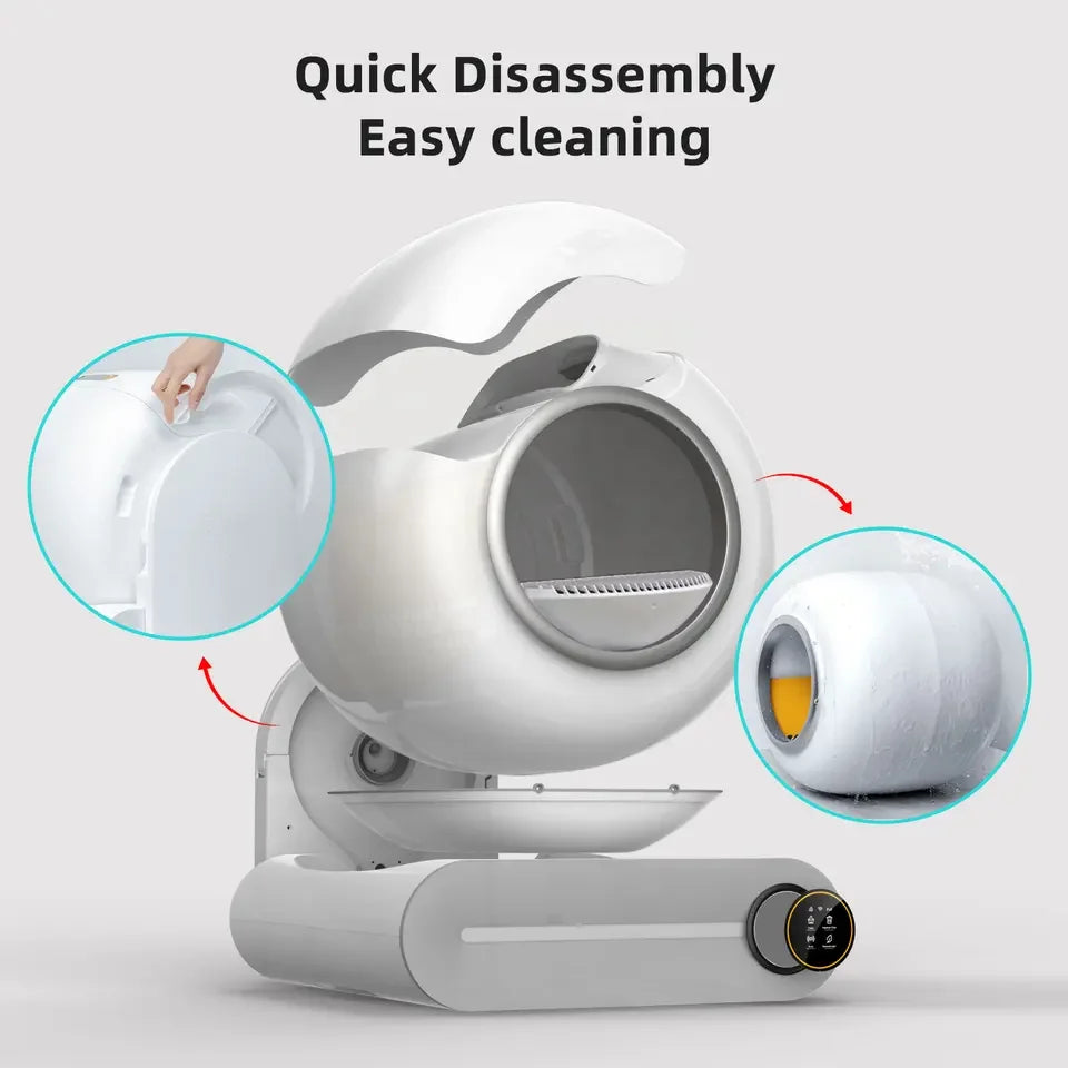 Smart Self-Cleaning Cat Litter Box with App Control