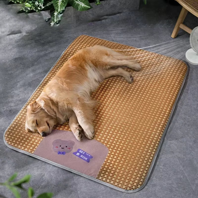 Pet Cool Mat for Spring and Summer - Breathable, Moisture-Proof, Universal Design for Dogs and Cats