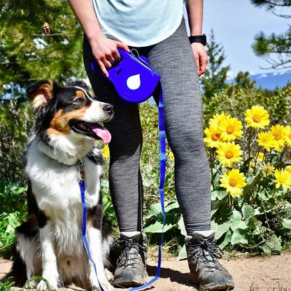 4-in-1 Dog Leash with Water Bottle & Waste Bag Holder