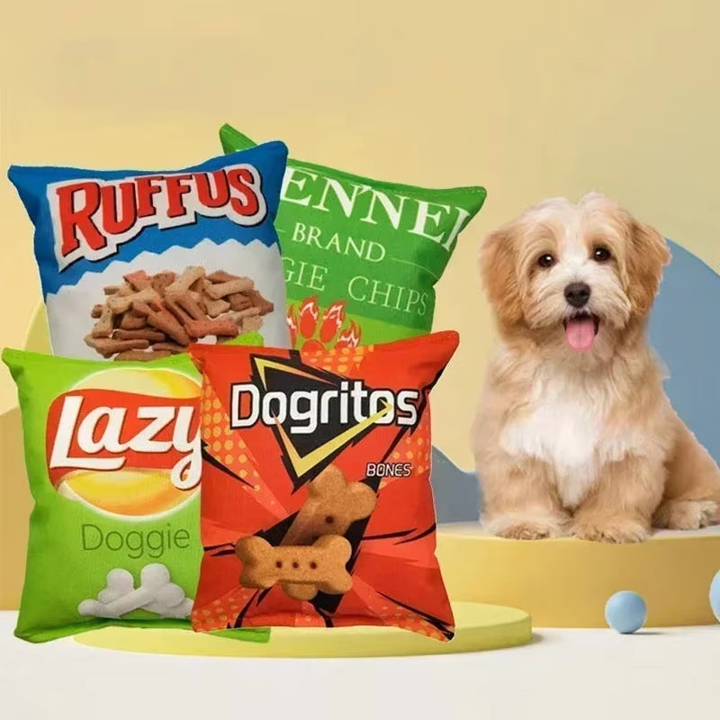Funny Potato Chip Squeaky Dog Toys